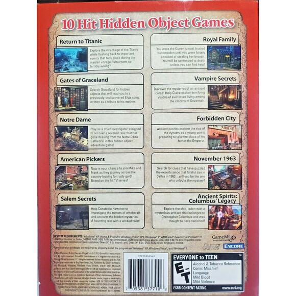 Y2k Lot 19 BigFish Encore Hidden Object Murder Mystery Adventure PC Games CD-ROM - Picture 4 of 10